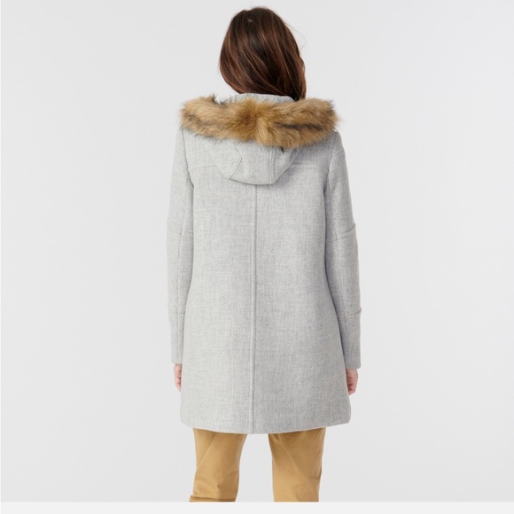 J.Crew Chateau Parka in Stadium Cloth Wool - Heather Gray Like New - Picture 3 of 9